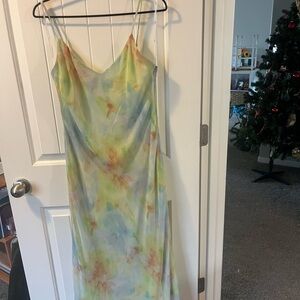 Multicolor Tie-Dye Spaghetti Strap Dress lulus women’s L
